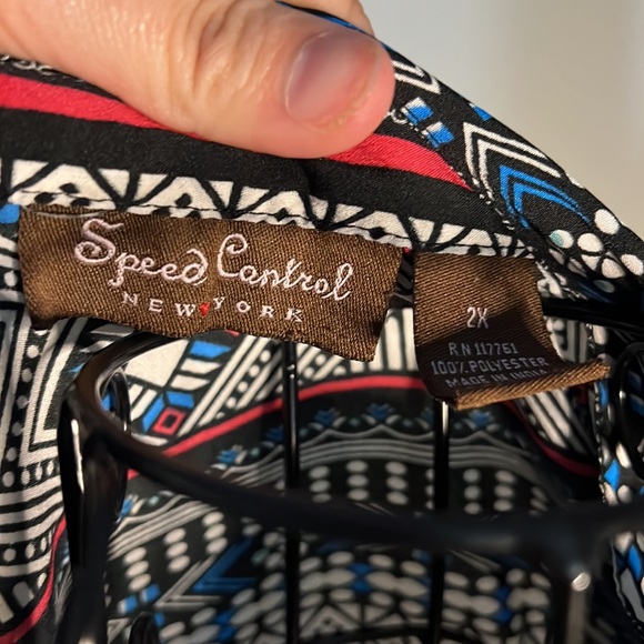 Speed Control Aztec Button Down Dress - Picture 3 of 6